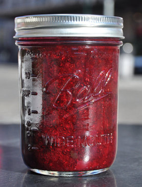 Bison Borscht in a Mason Jar